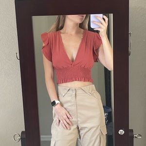 Shein deep v top